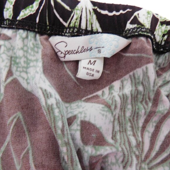Speechless Dress Women's Green/White/Brown Sz. M - Picture 6 of 6